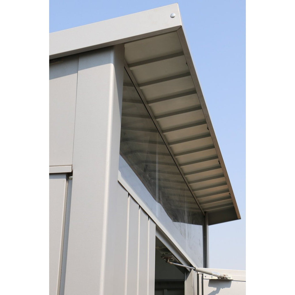 Duramax 6ft x 5ft Palladium Premier Metal Shed - Light Gray 41872