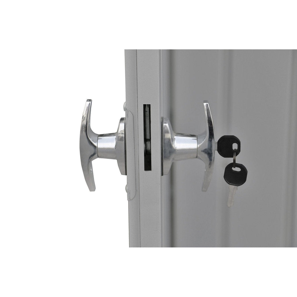 Duramax 6ft x 5ft Palladium Premier Metal Shed - Light Gray 41872