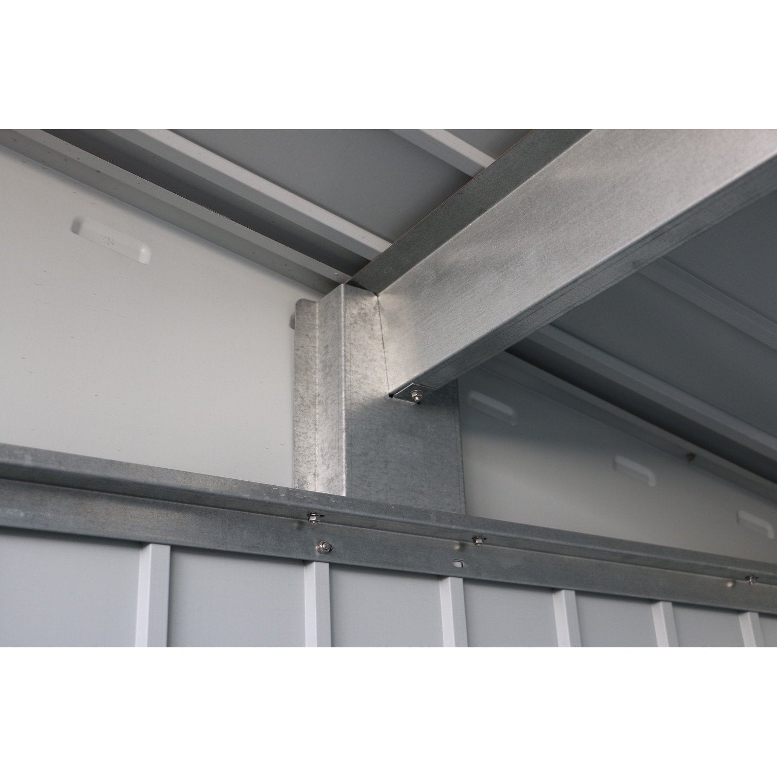 Duramax 6ft x 5ft Palladium Premier Metal Shed - Light Gray 41872