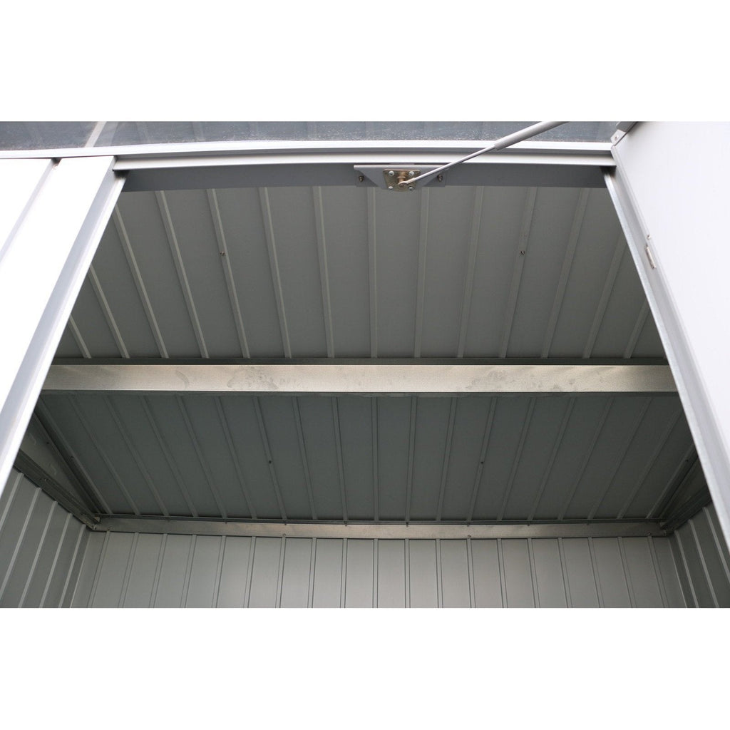 Duramax 6ft x 5ft Palladium Premier Metal Shed - Light Gray 41872