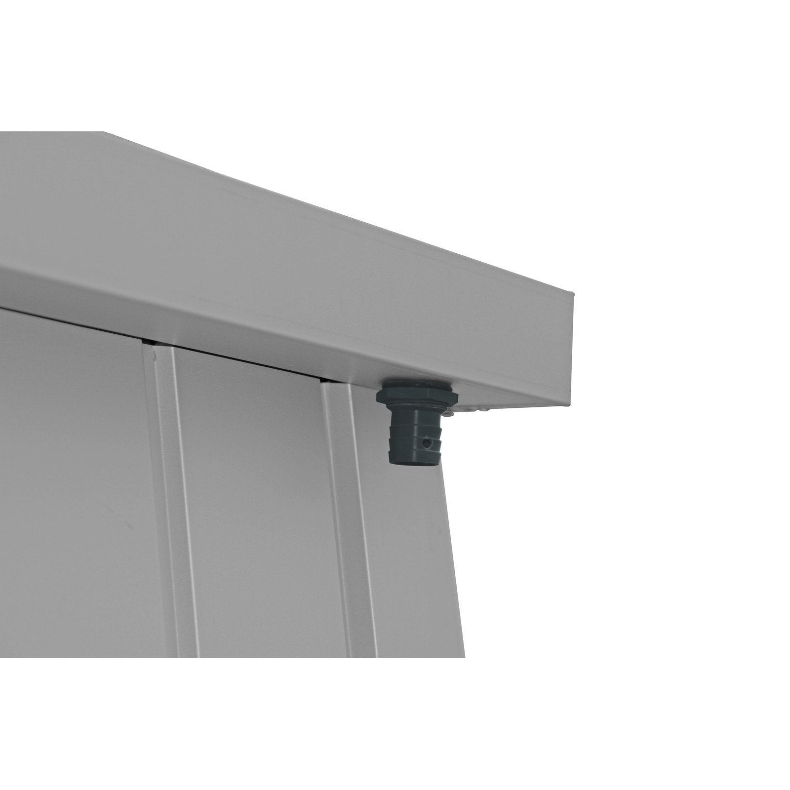 Duramax 6ft x 5ft Palladium Premier Metal Shed - Light Gray 41872