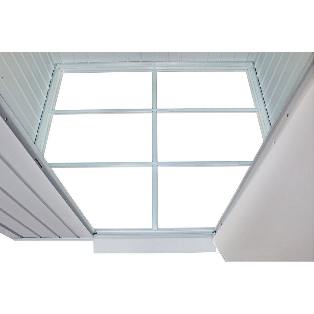 Duramax 6ft x 5ft Palladium Premier Metal Shed - Light Gray 41872
