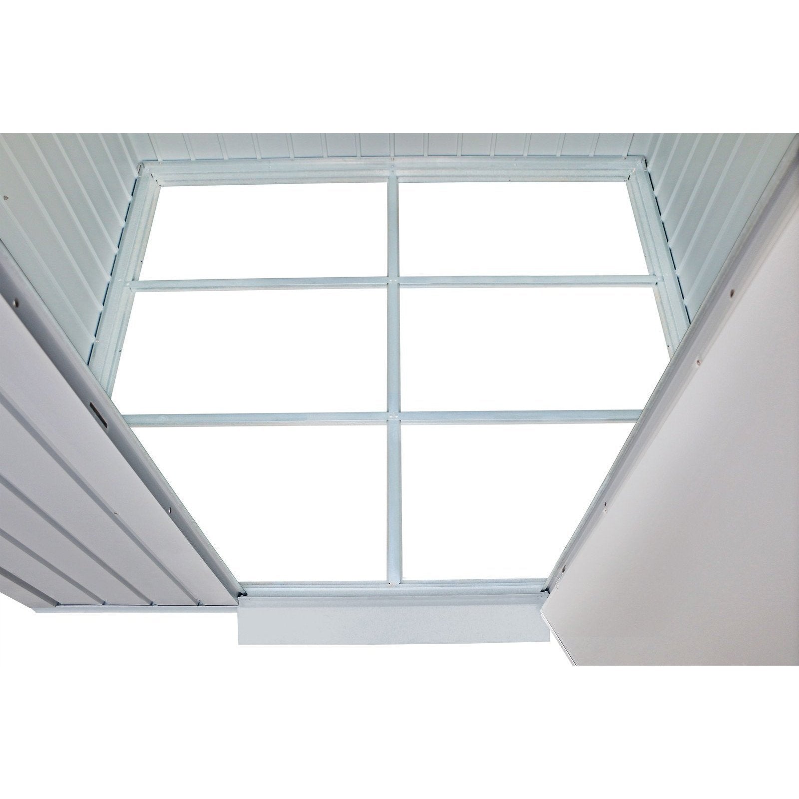 Duramax 6ft x 5ft Palladium Premier Metal Shed - Light Gray 41872