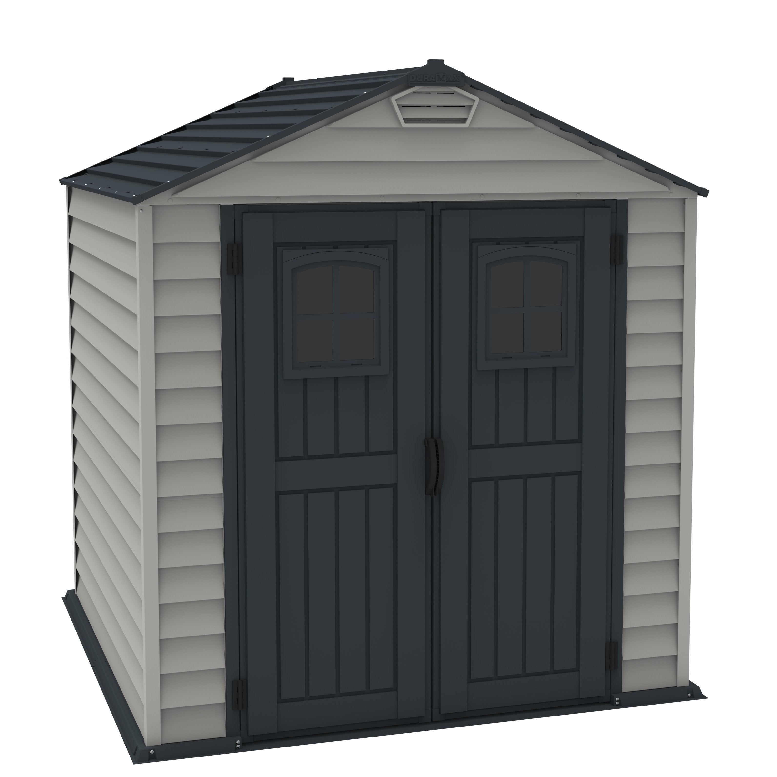 DuraMax 7ft x 7ft StoreMax Plus Plastic Vinyl Shed with Molded Floor 30325