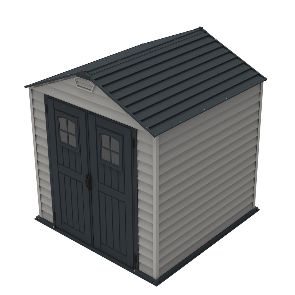 DuraMax 7ft x 7ft StoreMax Plus Plastic Vinyl Shed with Molded Floor 30325