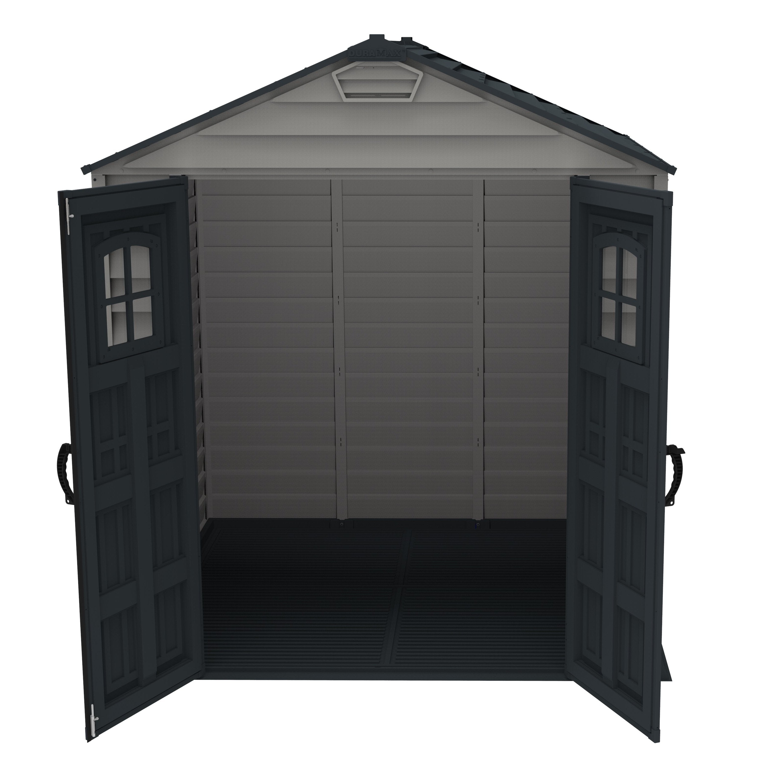 DuraMax 7ft x 7ft StoreMax Plus Plastic Vinyl Shed with Molded Floor 30325