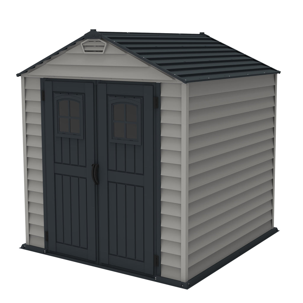 DuraMax 7ft x 7ft StoreMax Plus Plastic Vinyl Shed with Molded Floor 30325