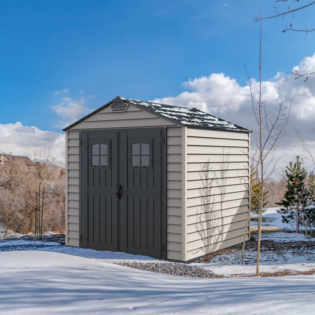 DuraMax 7ft x 7ft StoreMax Plus Plastic Vinyl Shed with Molded Floor 30325