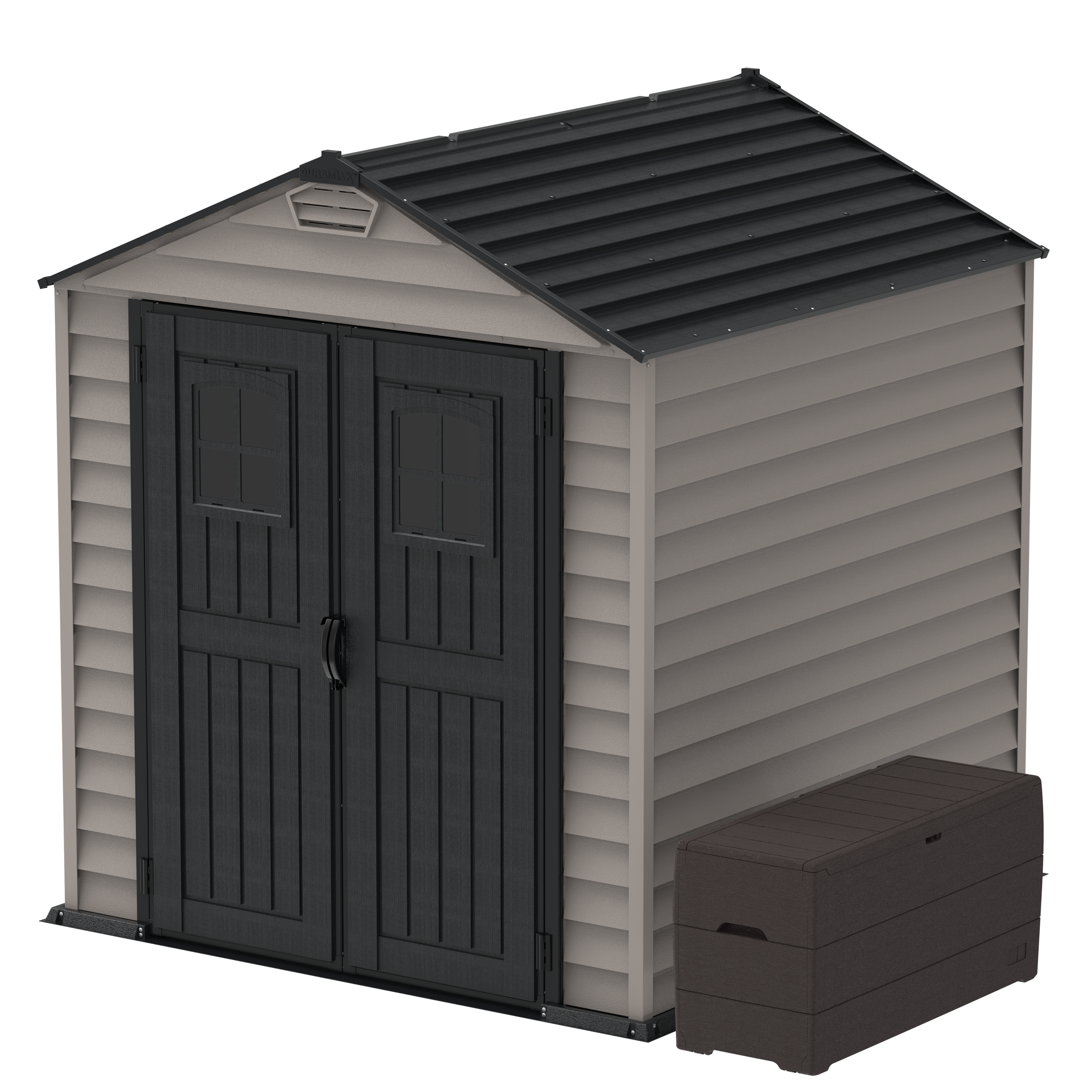 DuraMax 7ft x 7ft StoreMax Plus Plastic Vinyl Shed with Molded Floor 30325