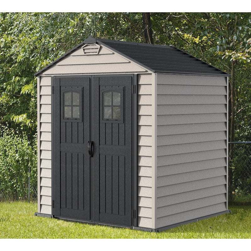 DuraMax 7ft x 7ft StoreMax Plus Plastic Vinyl Shed with Molded Floor 30325