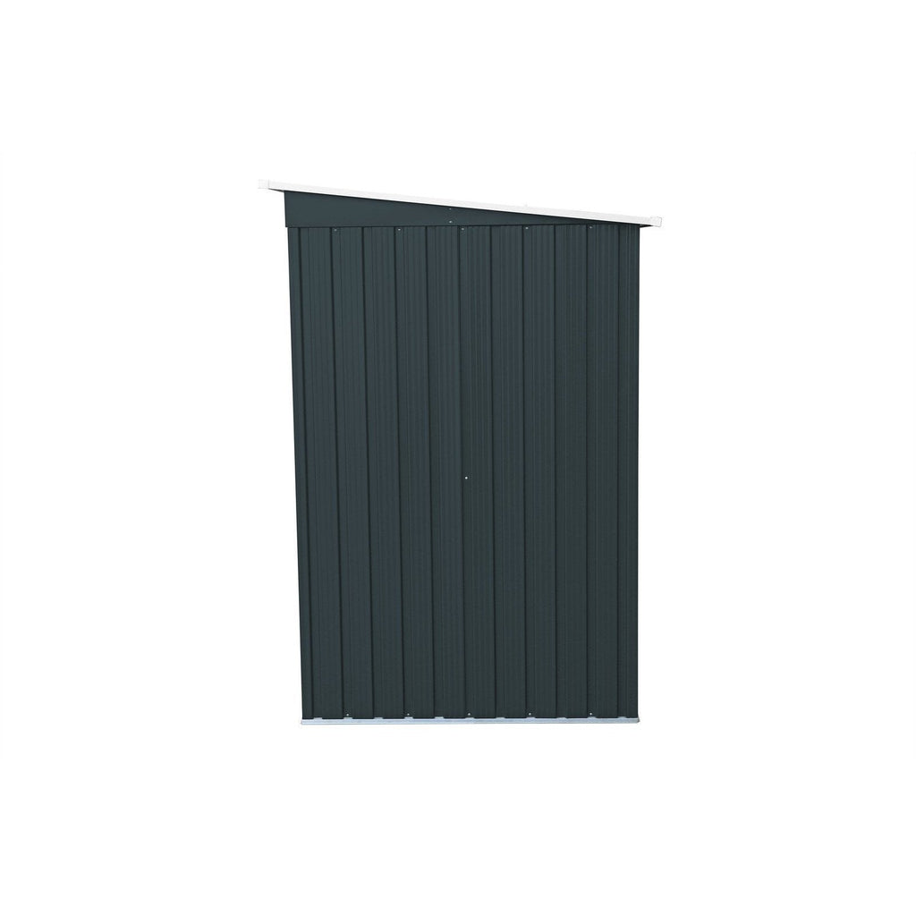 Duramax 8ft x 4ft Pent Roof Shed Dark Gray with OffWhite Trim