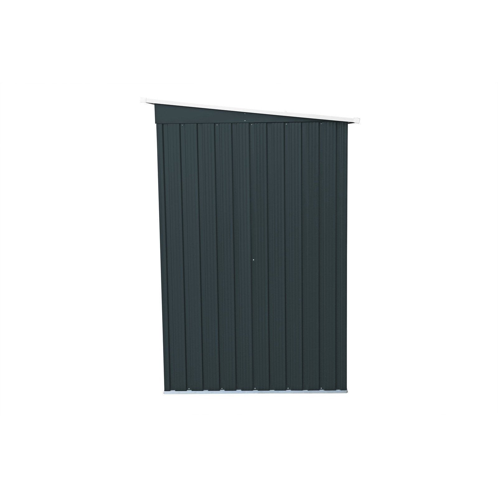 Duramax 8ft x 4ft Pent Roof Shed Dark Gray with OffWhite Trim