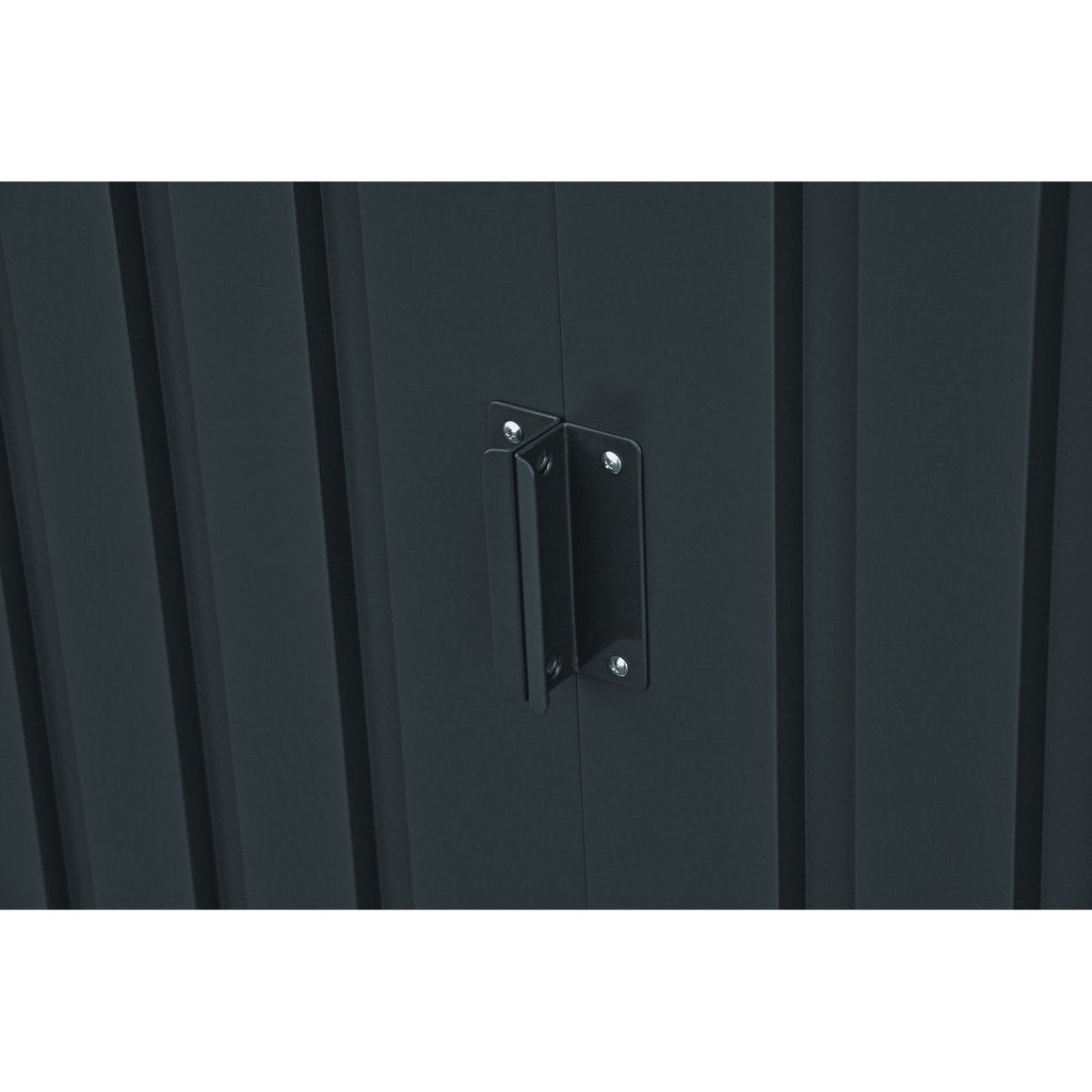 Duramax 8ft x 4ft Pent Roof Shed Dark Gray with OffWhite Trim