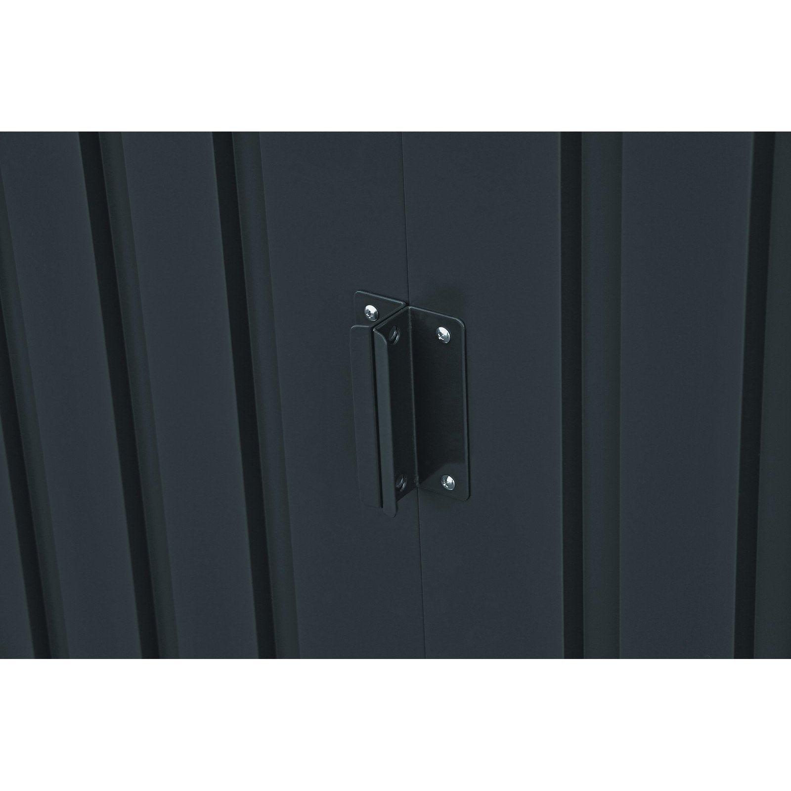 Duramax 8ft x 4ft Pent Roof Shed Dark Gray with OffWhite Trim