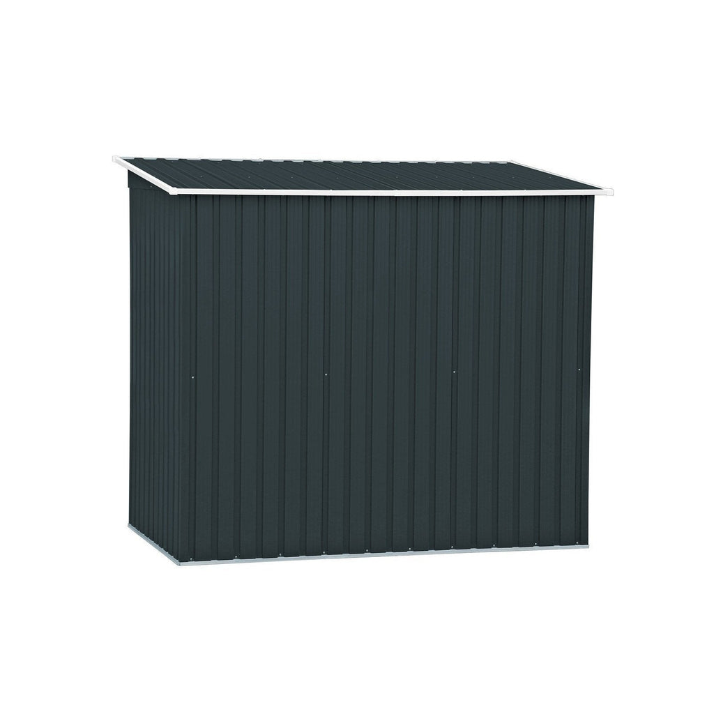 Duramax 8ft x 4ft Pent Roof Shed Dark Gray with OffWhite Trim