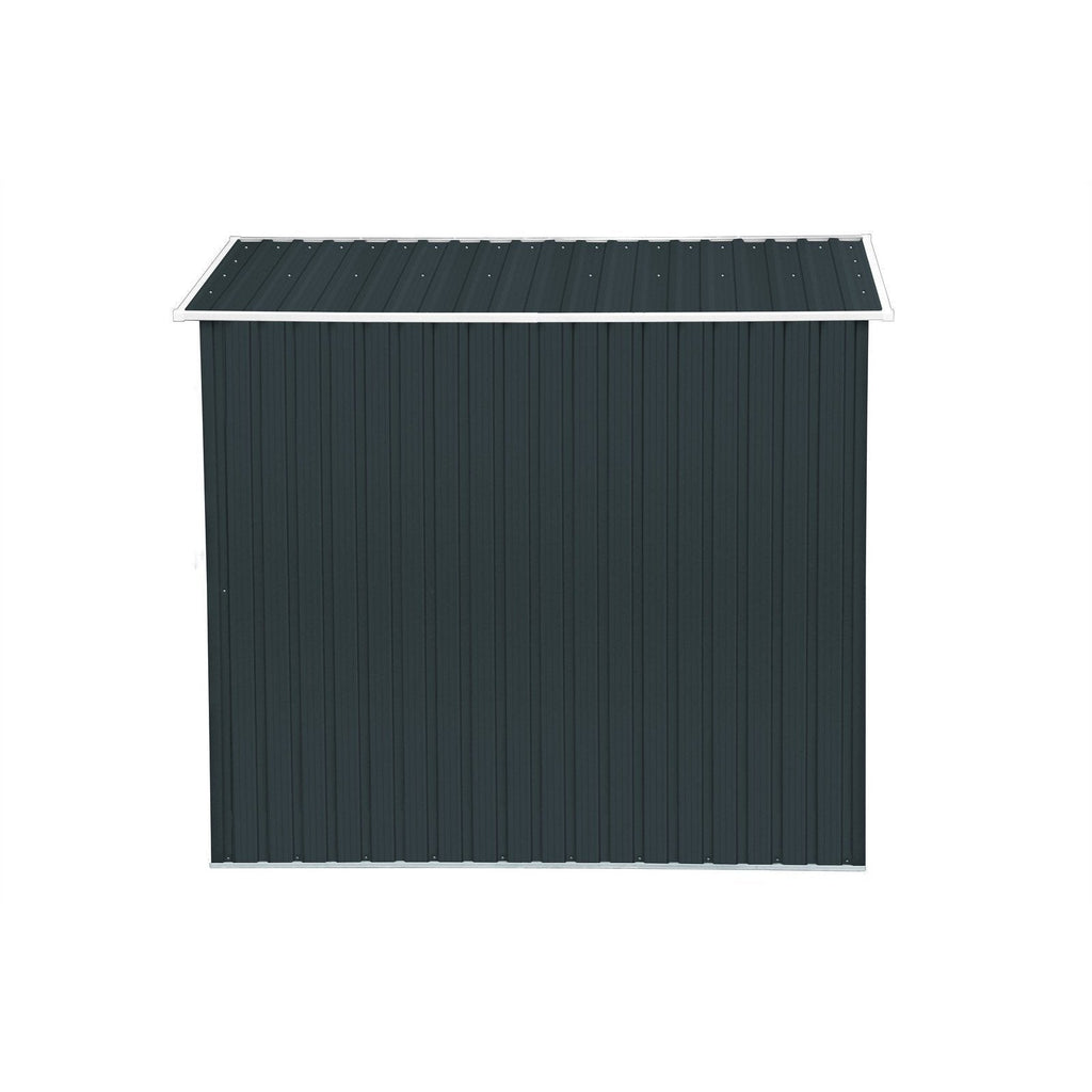 Duramax 8ft x 4ft Pent Roof Shed Dark Gray with OffWhite Trim