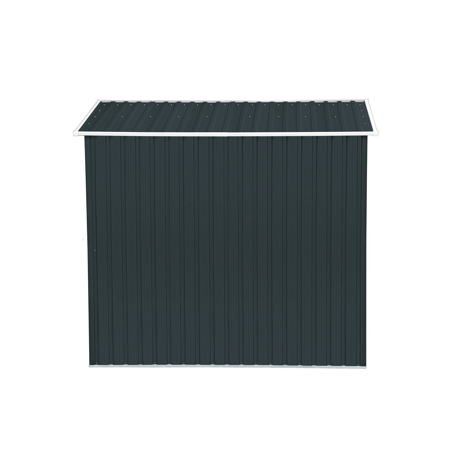 Duramax 8ft x 4ft Pent Roof Shed Dark Gray with OffWhite Trim