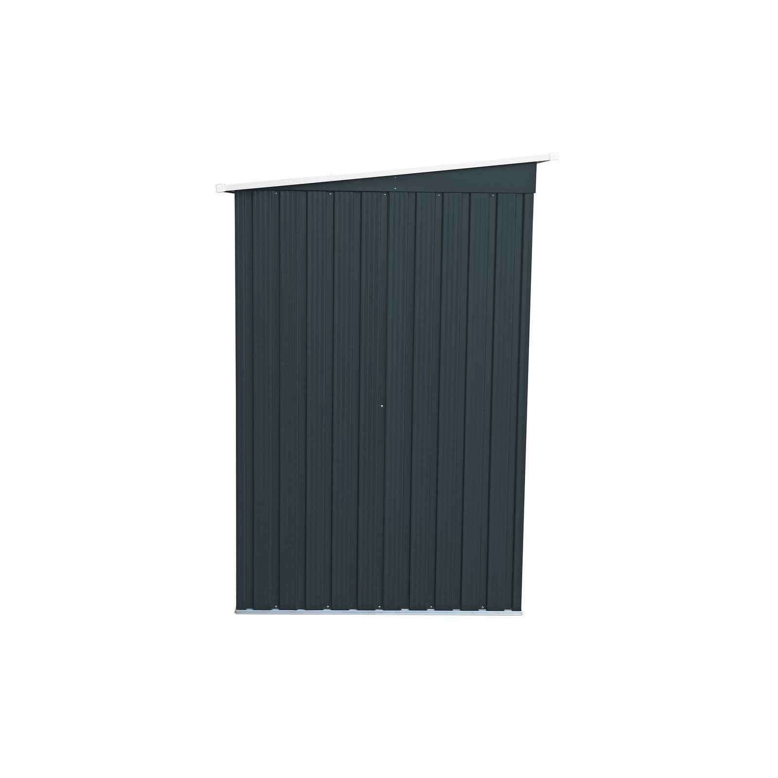 Duramax 8ft x 4ft Pent Roof Shed Dark Gray with OffWhite Trim