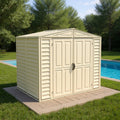 Duramax 8ft x 5.5ft Duramate Plastic Vinyl Shed with Foundation 00184
