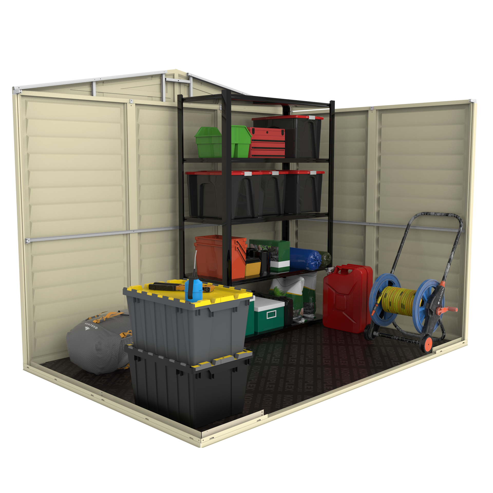 Duramax 8ft x 5.5ft Duramate Plastic Vinyl Shed with Foundation 00184
