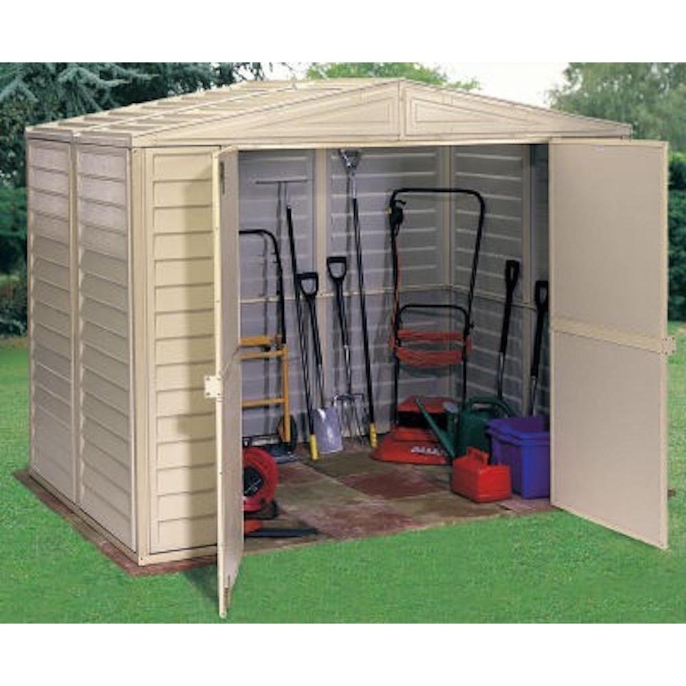 Duramax 8ft x 5.5ft Duramate Plastic Vinyl Shed with Foundation 00184