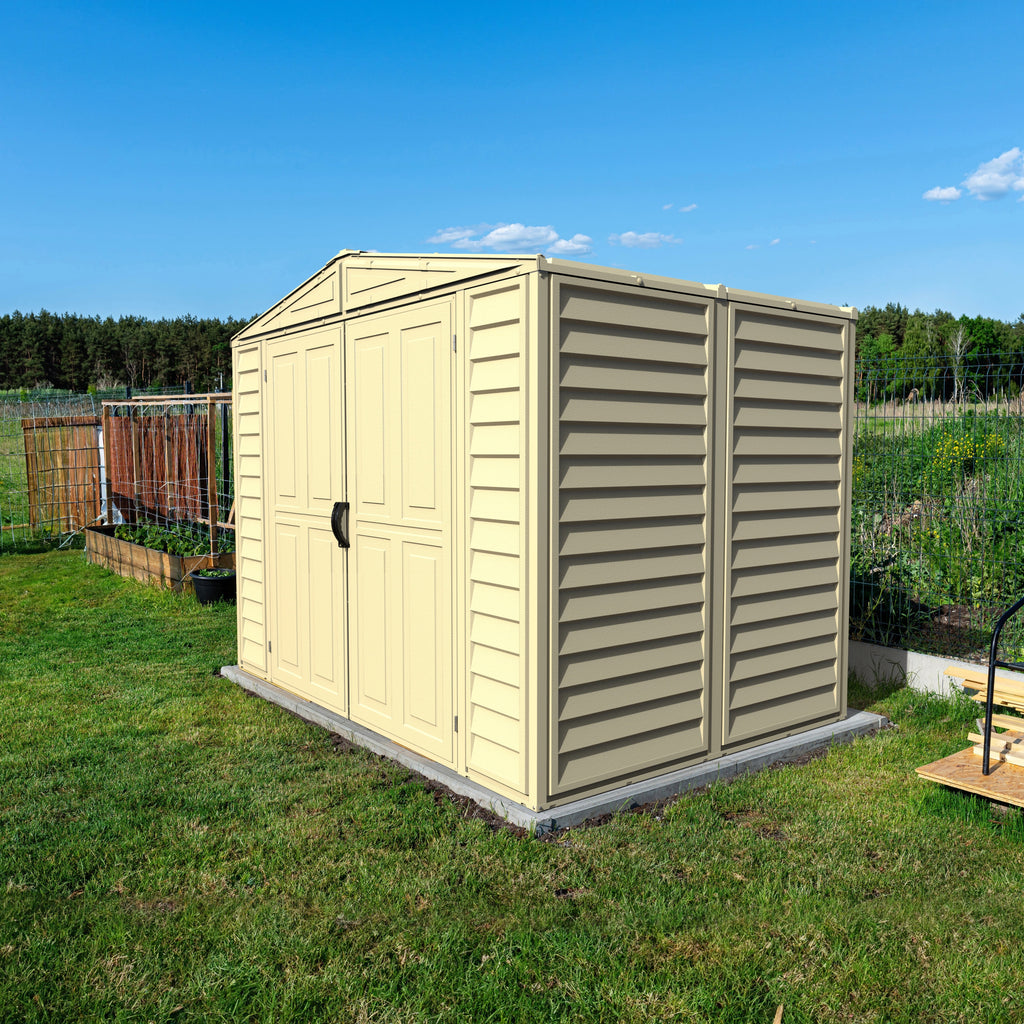 Duramax 8ft x 5.5ft Duramate Plastic Vinyl Shed with Foundation 00184