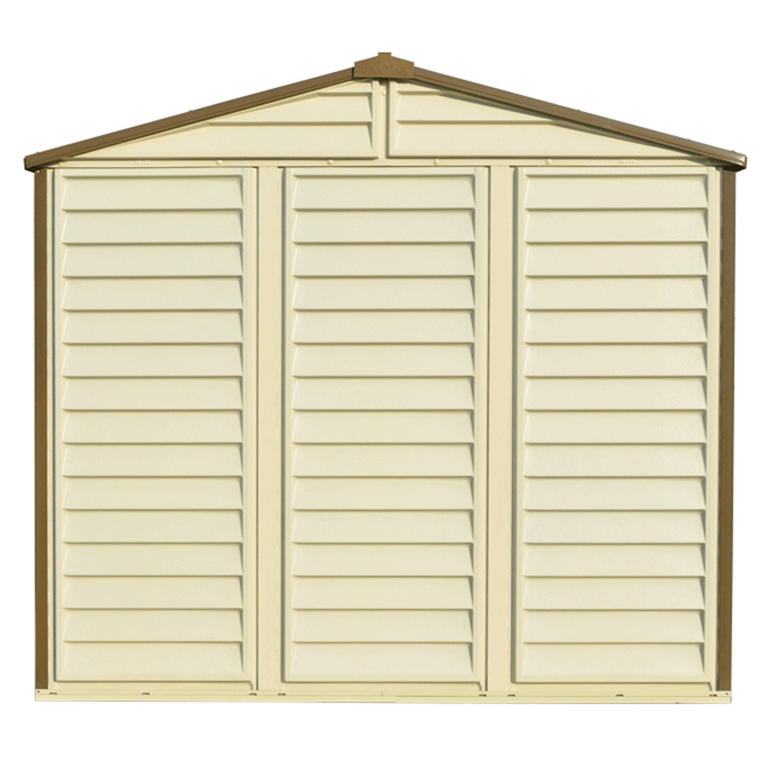 DuraMax 8ft x 5.5ft Storeall Plastic Vinyl Shed with Foundation Kit and window 30115