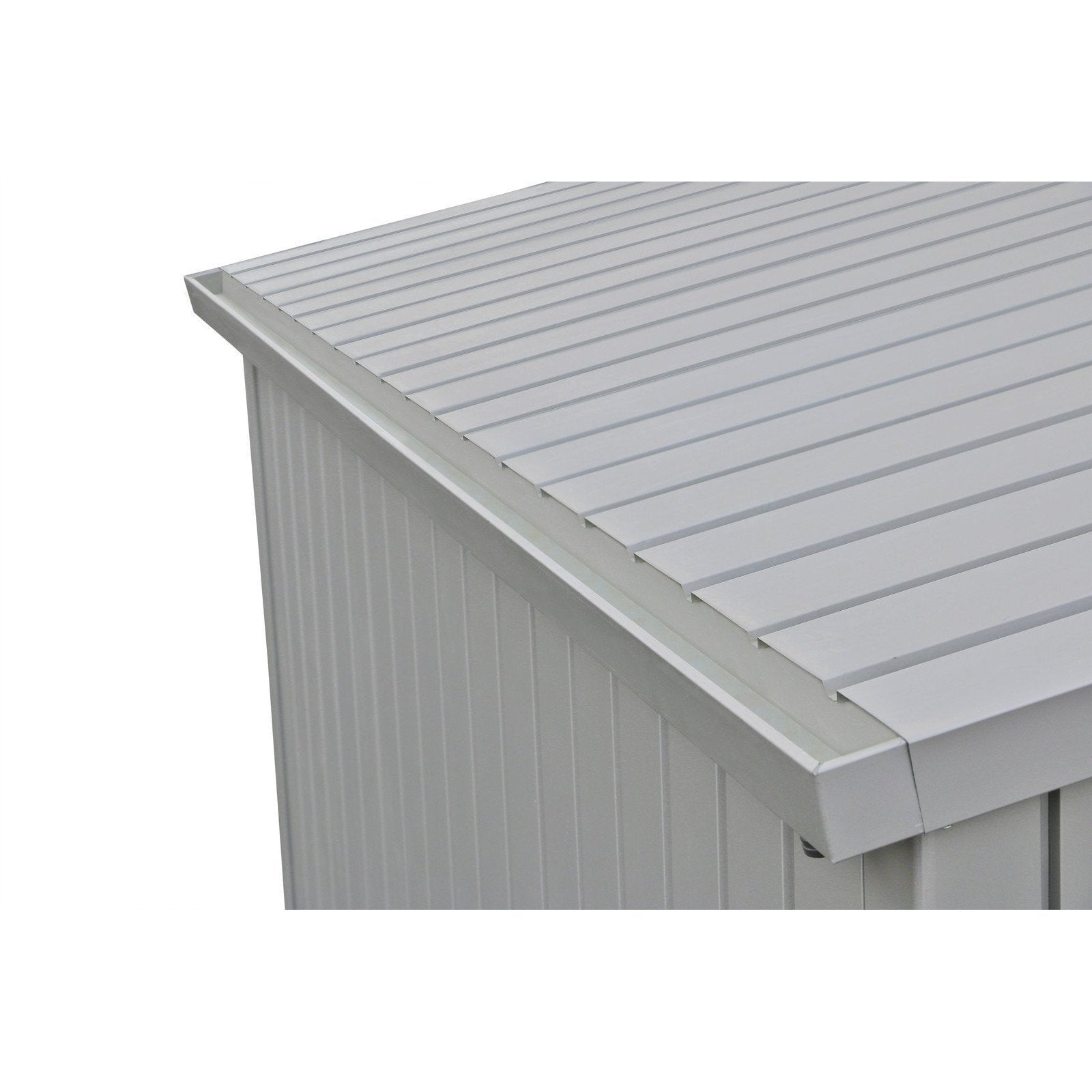 Duramax 8ft x 6ft Palladium Premier Metal Shed Light Gray 41372