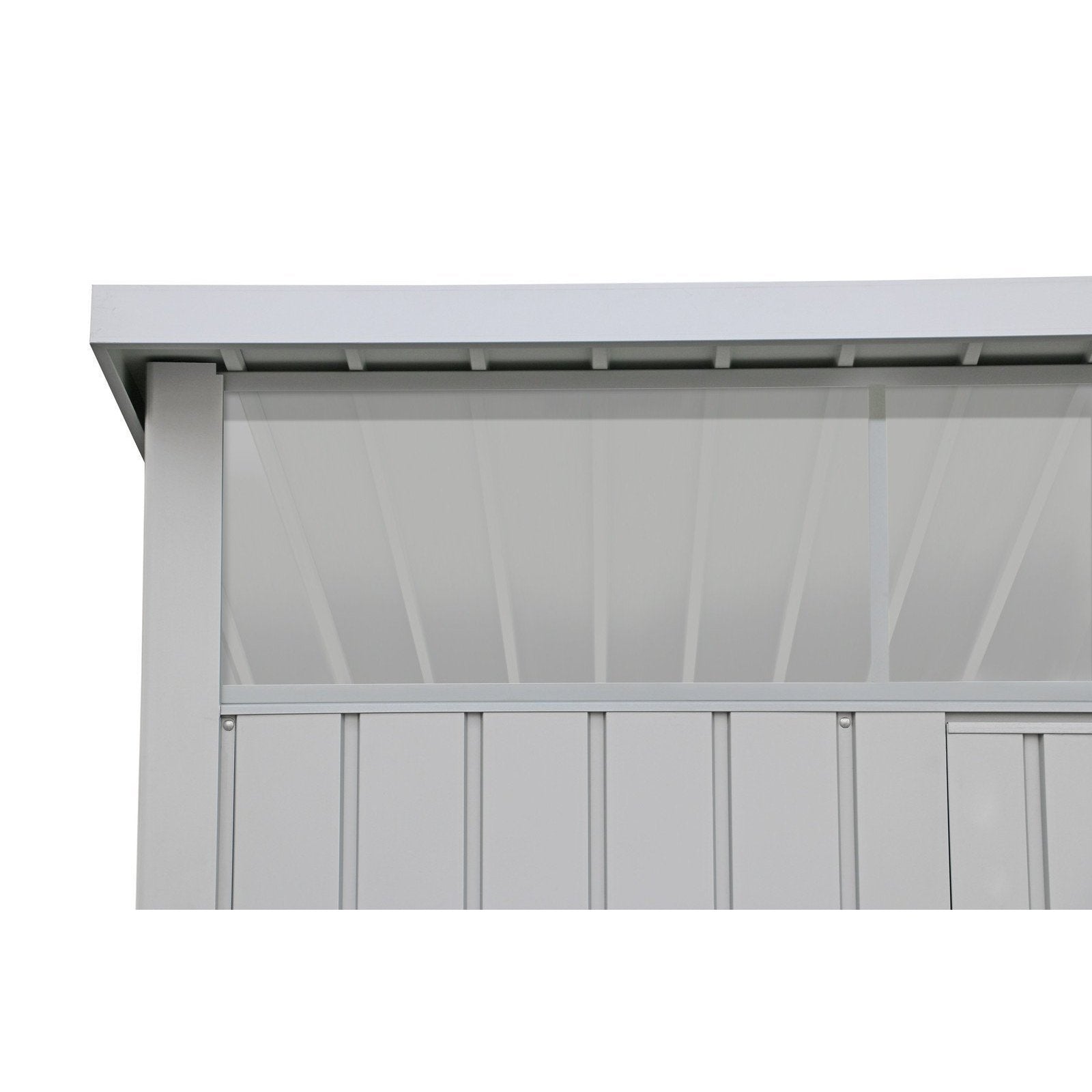 Duramax 8ft x 6ft Palladium Premier Metal Shed Light Gray 41372