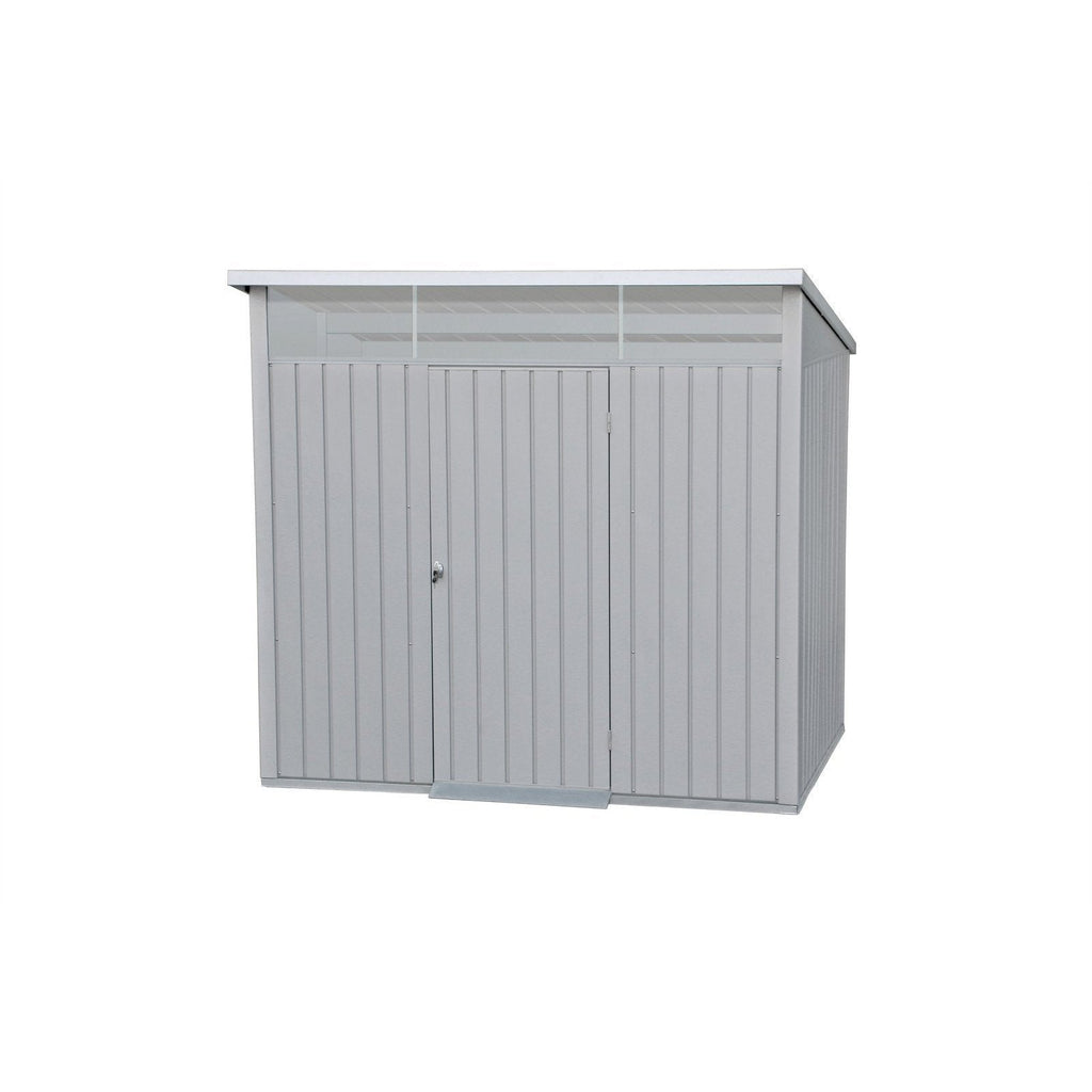 Duramax 8ft x 6ft Palladium Premier Metal Shed Light Gray 41372
