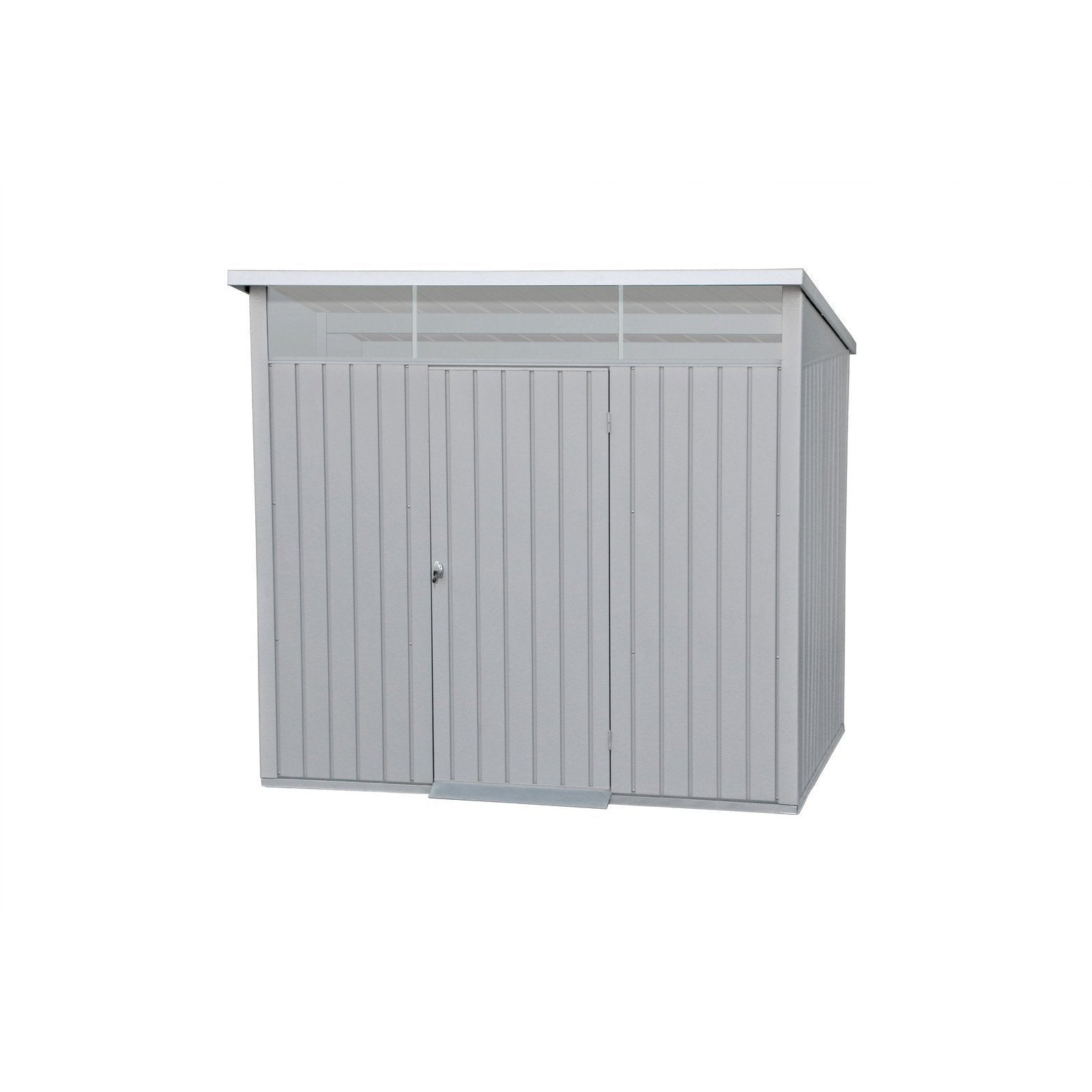 Duramax 8ft x 6ft Palladium Premier Metal Shed Light Gray 41372
