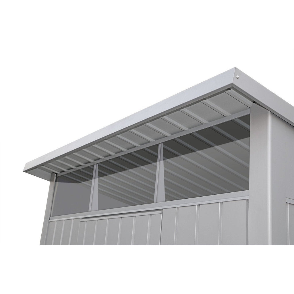 Duramax 8ft x 6ft Palladium Premier Metal Shed Light Gray 41372