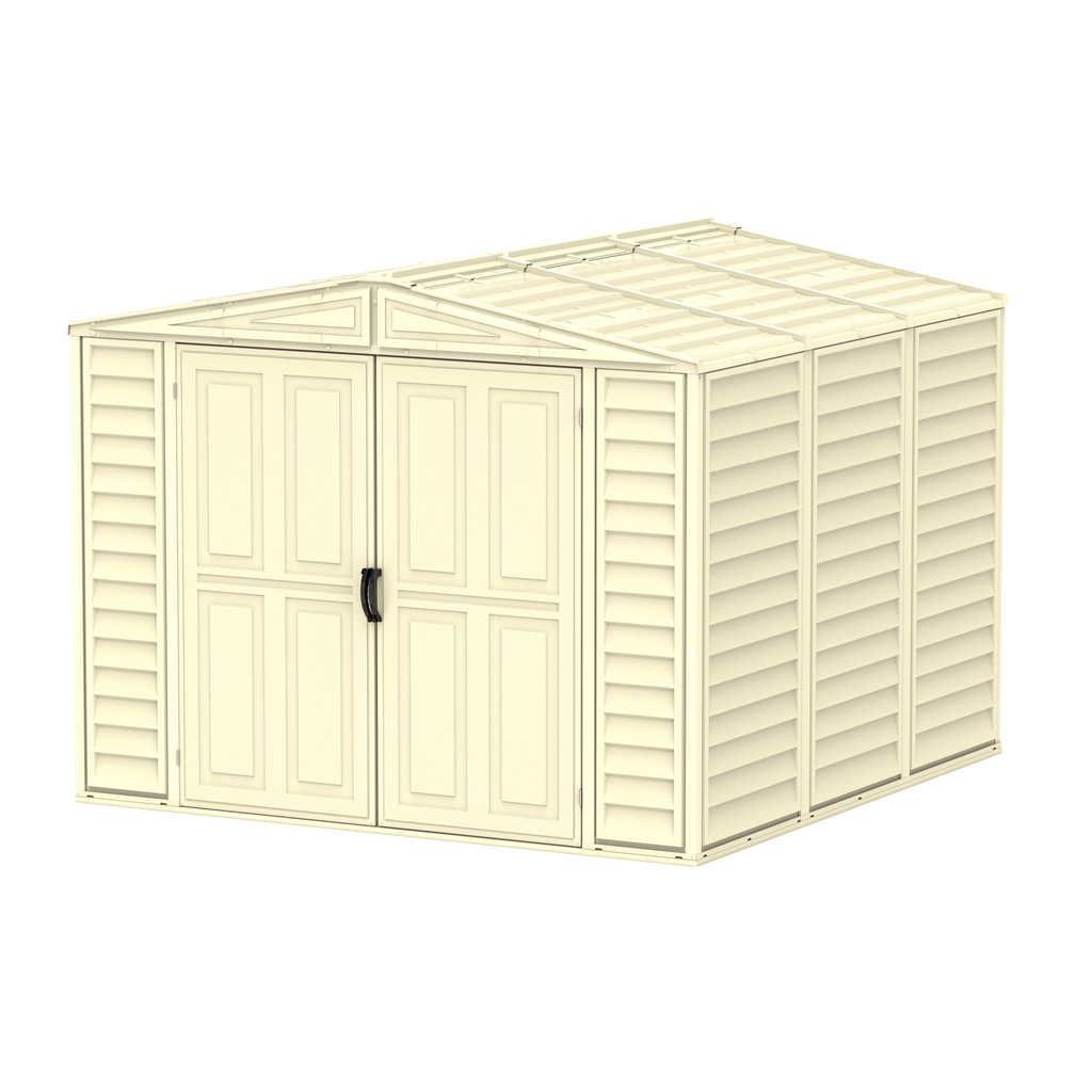 Duramax 8ft x 8ft Duramate Plastic Vinyl Shed with Foundation Kit 00384