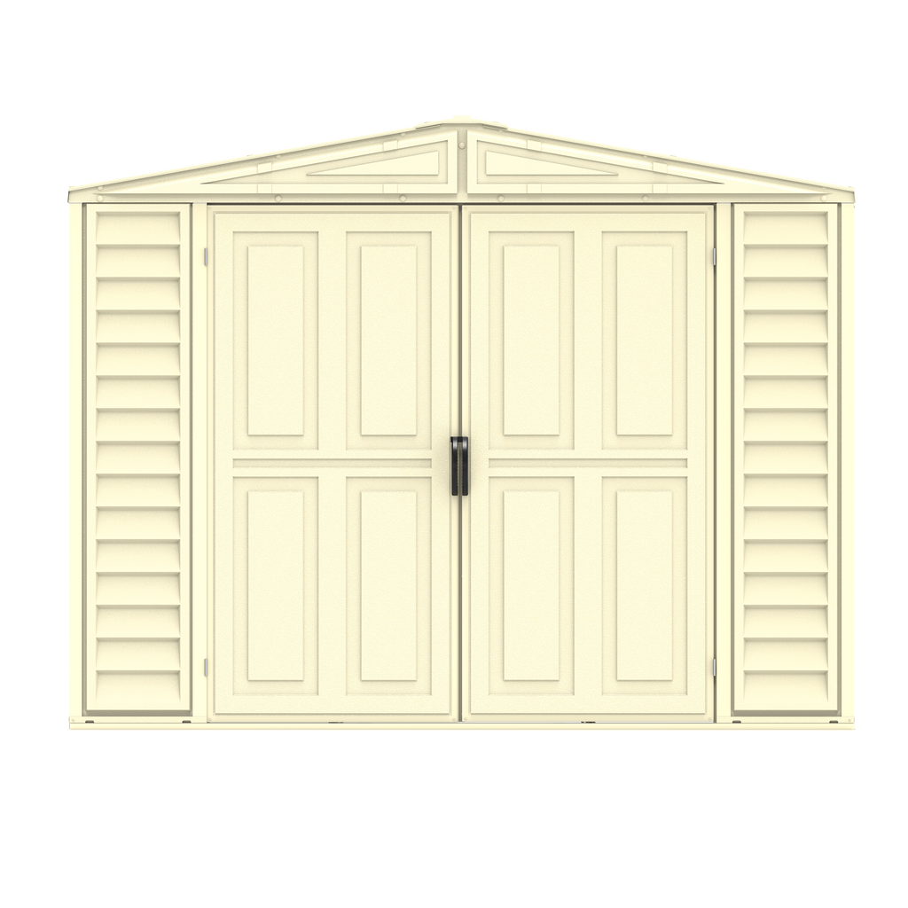 Duramax 8ft x 8ft Duramate Plastic Vinyl Shed with Foundation Kit 00384