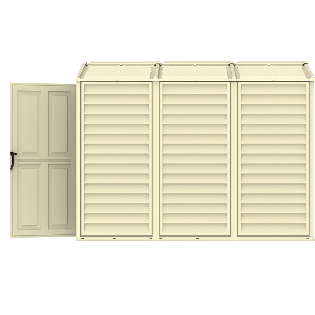 Duramax 8ft x 8ft Duramate Plastic Vinyl Shed with Foundation Kit 00384