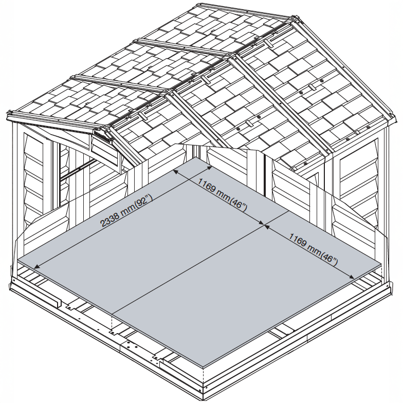 DuraMax 8ft x 8ft DuraPlus Plastic Vinyl Shed Kit with Foundation and Window 30114