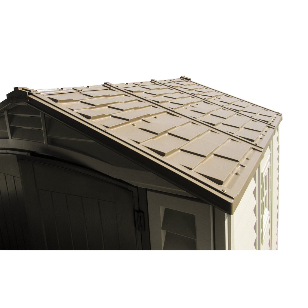 DuraMax 8ft x 8ft DuraPlus Plastic Vinyl Shed Kit with Foundation and Window 30114
