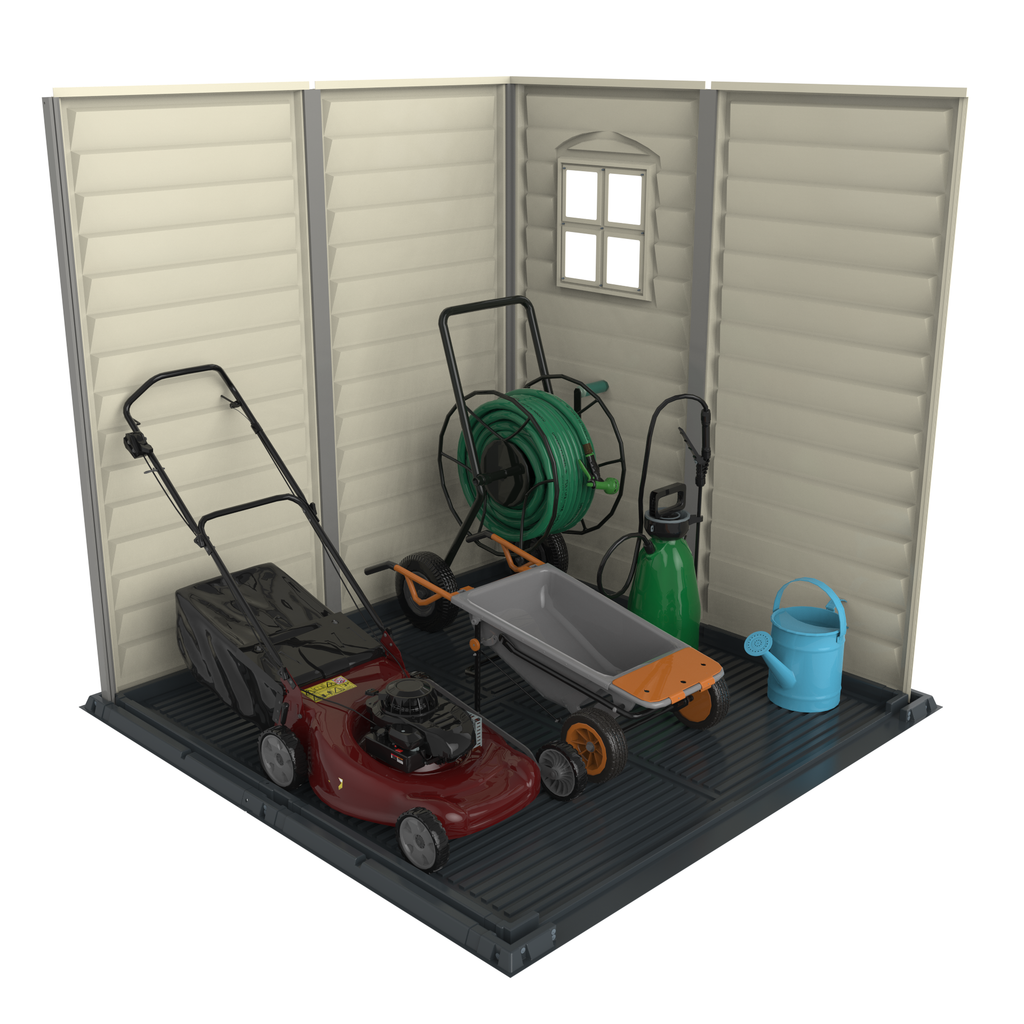 DuraMax 6ft x6ft Storemate Plus Plastic Vinyl Shed with Molded Floor 30425