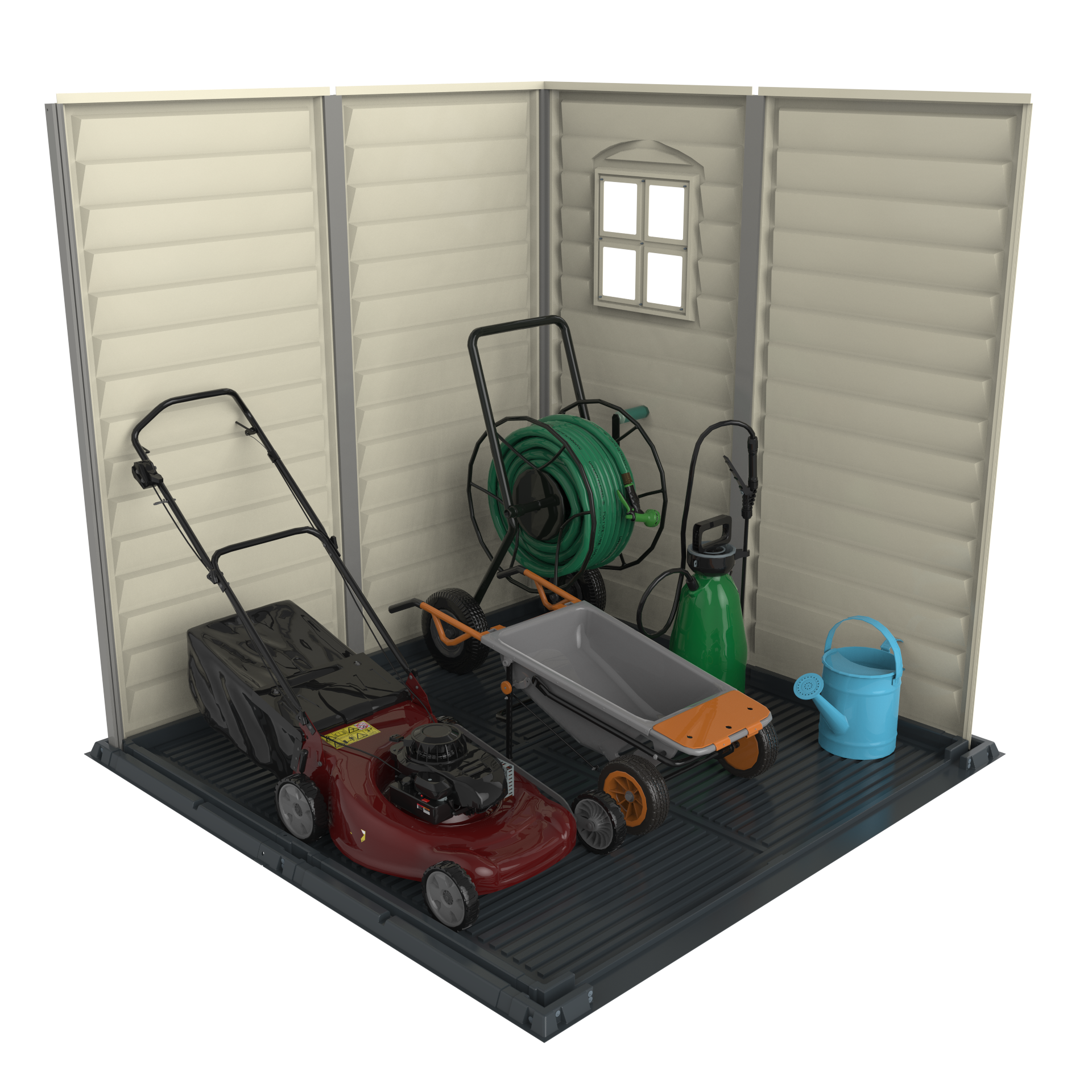 DuraMax 6ft x6ft Storemate Plus Plastic Vinyl Shed with Molded Floor 30425