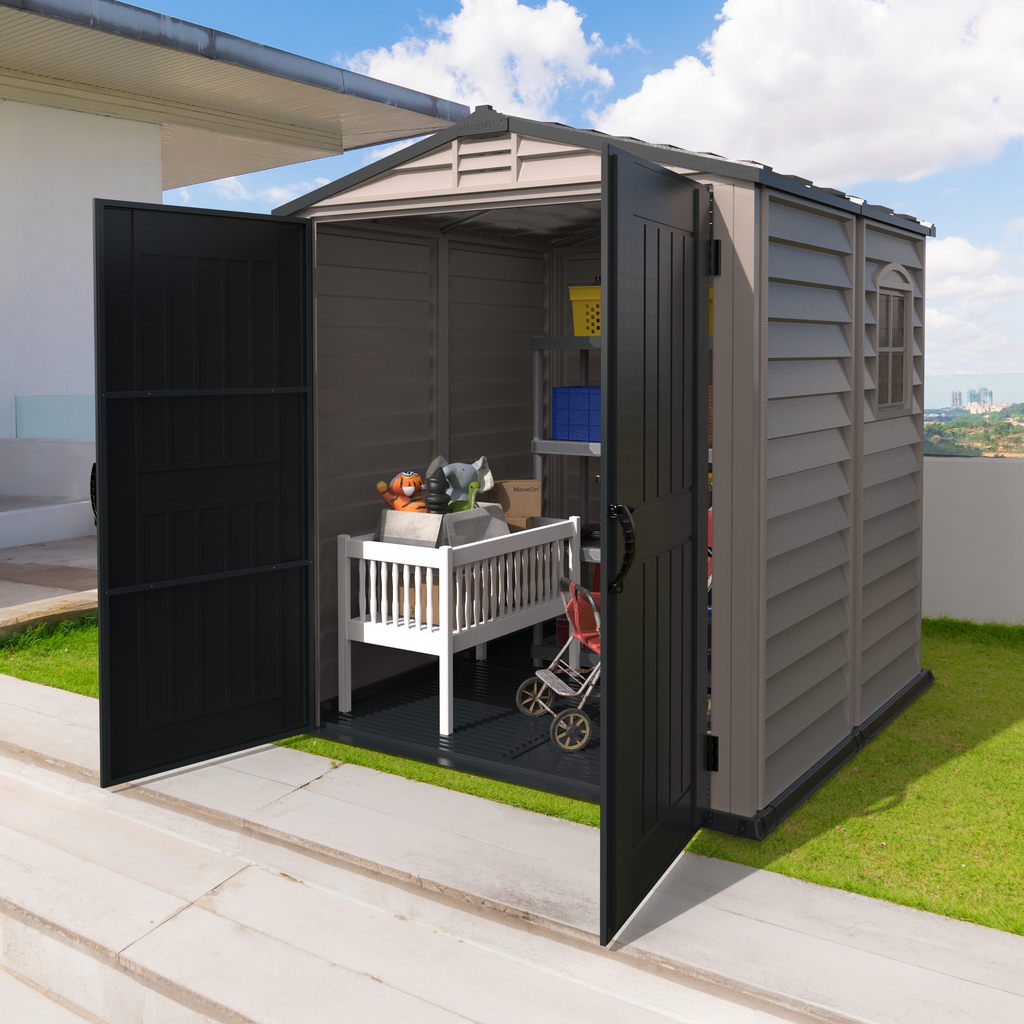 DuraMax 6ft x6ft Storemate Plus Plastic Vinyl Shed with Molded Floor 30425