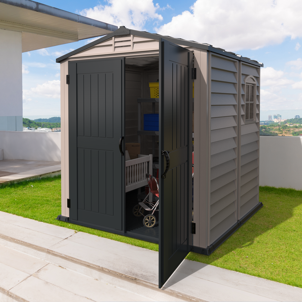 DuraMax 6ft x6ft Storemate Plus Plastic Vinyl Shed with Molded Floor 30425