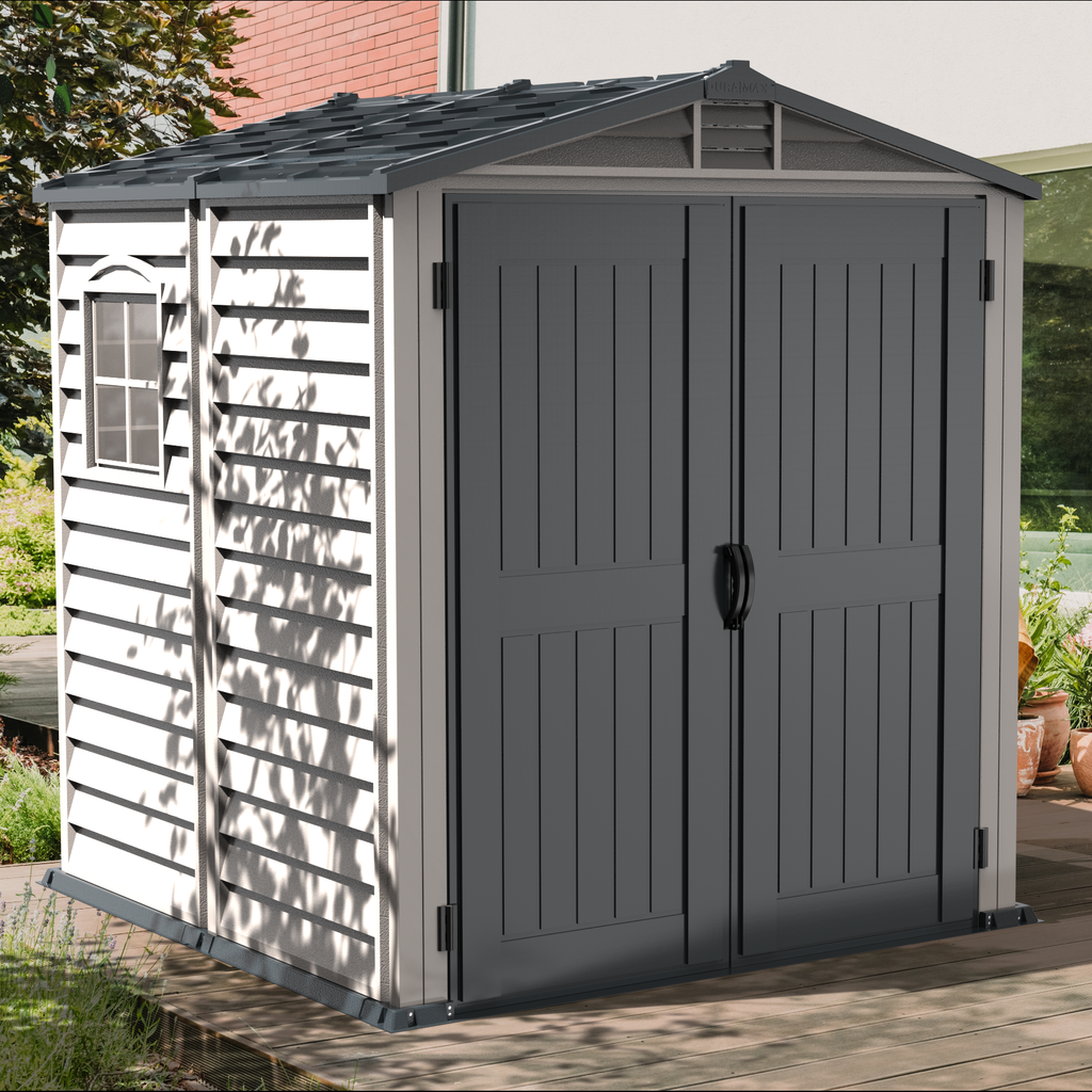 DuraMax 6ft x6ft Storemate Plus Plastic Vinyl Shed with Molded Floor 30425