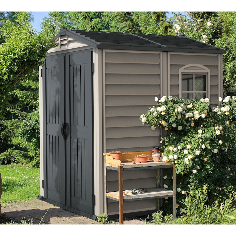DuraMax 6ft x6ft Storemate Plus Plastic Vinyl Shed with Molded Floor 30425