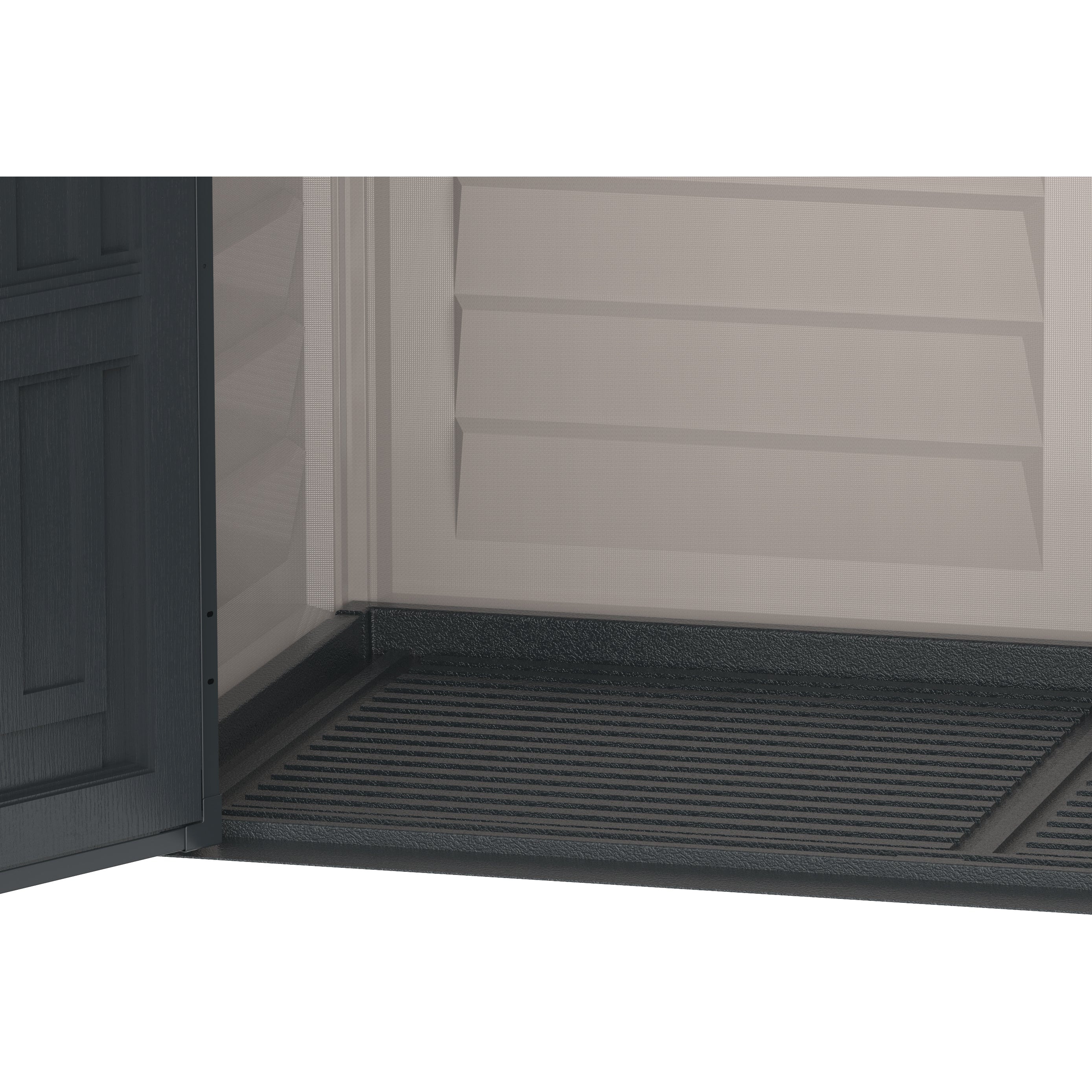 Duramax YardMate Plus Pent 5 ft. 6 in. x 3 ft. Gray Plastic Vinyl Storage Shed with Molded Floor 05325