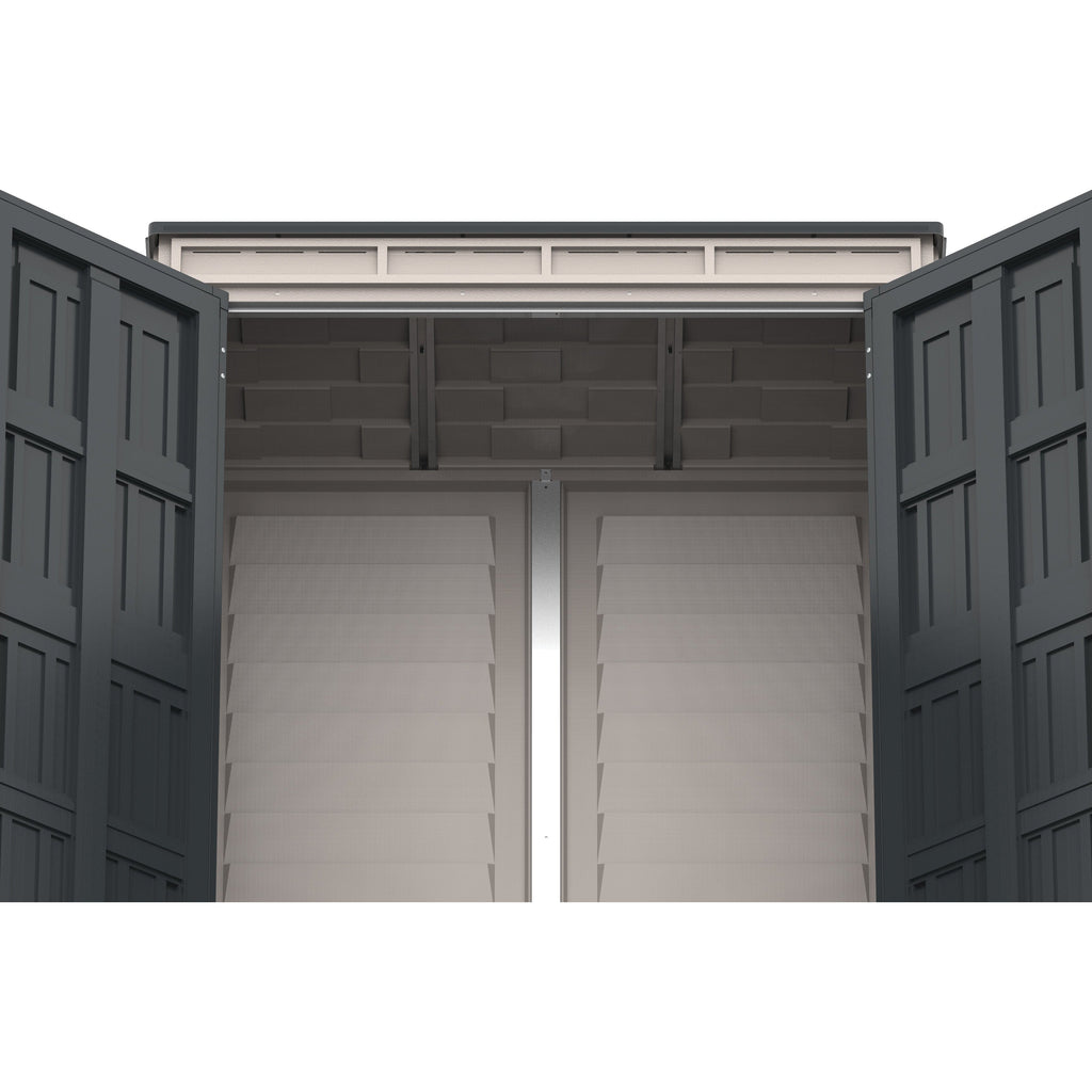 Duramax YardMate Plus Pent 5 ft. 6 in. x 3 ft. Gray Plastic Vinyl Storage Shed with Molded Floor 05325