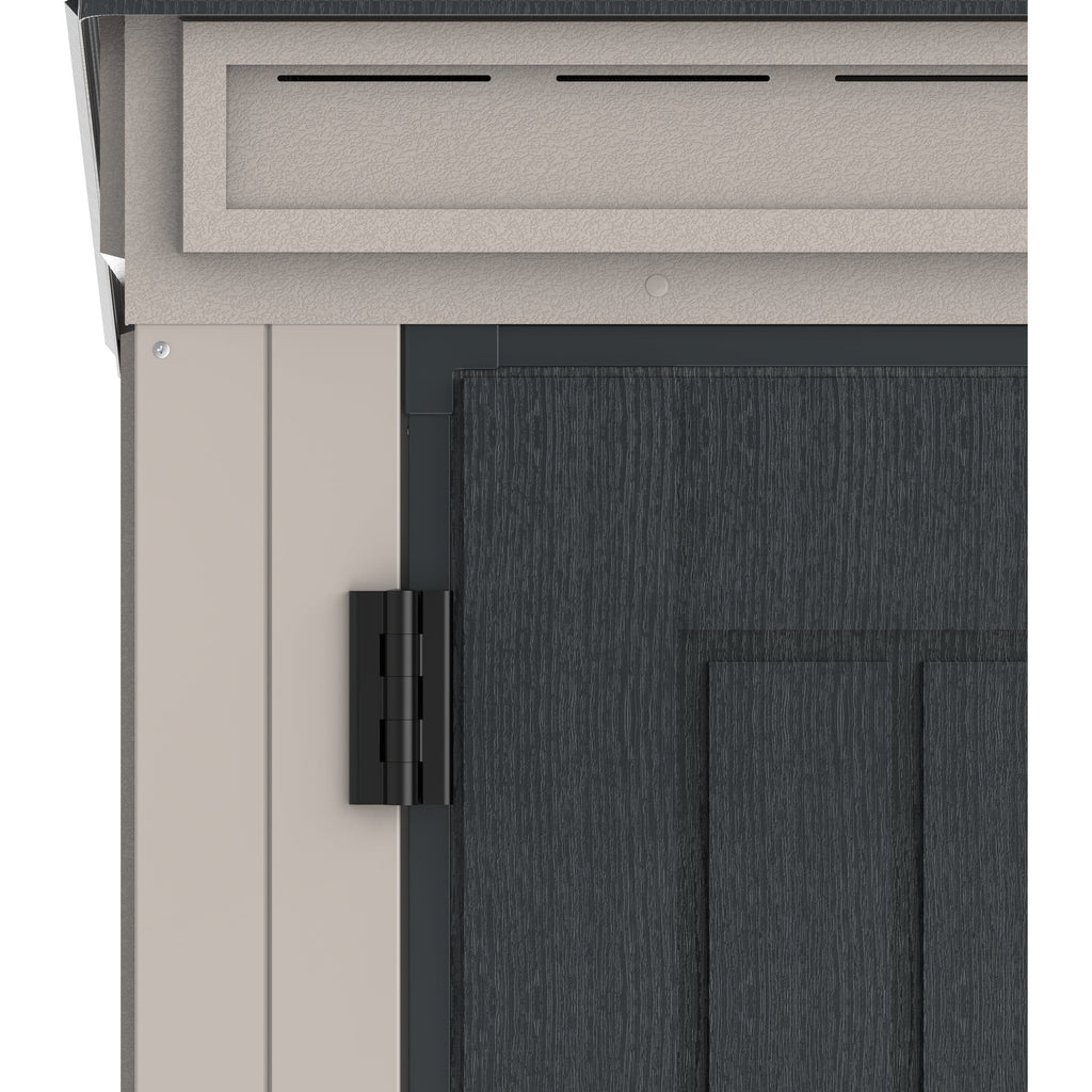Duramax YardMate Plus Pent 5 ft. 6 in. x 3 ft. Gray Plastic Vinyl Storage Shed with Molded Floor 05325