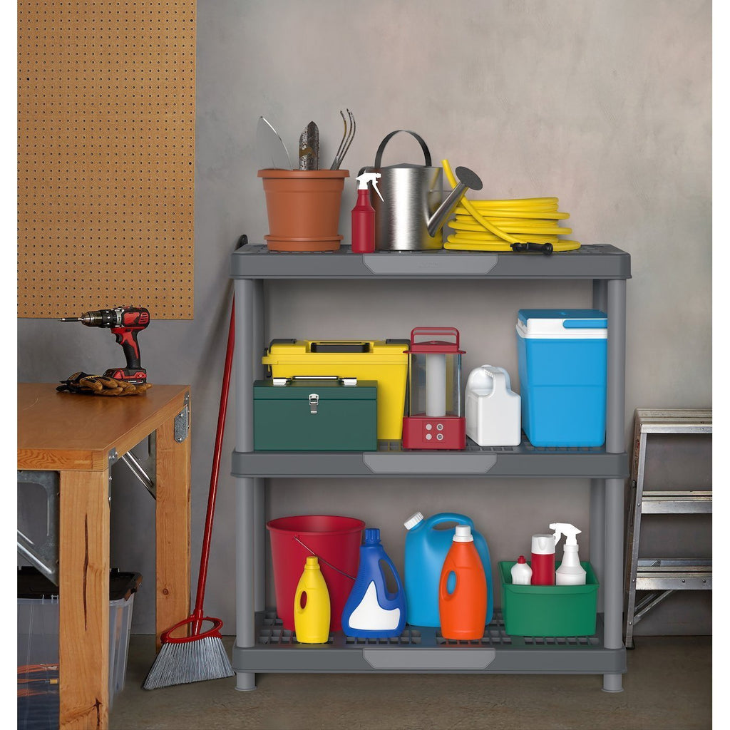 Duramax Plastic Heavy Duty Multipurpose Freestanding 3 Tier Shelving Unit