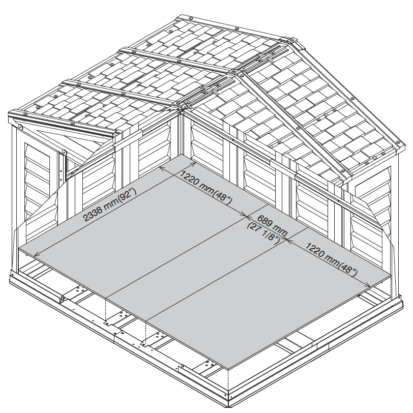 DuraMax 10.5 ft x 8ft Woodbridge Plus Plastic Vinyl Shed w/ Foundation Kit & Window 40214