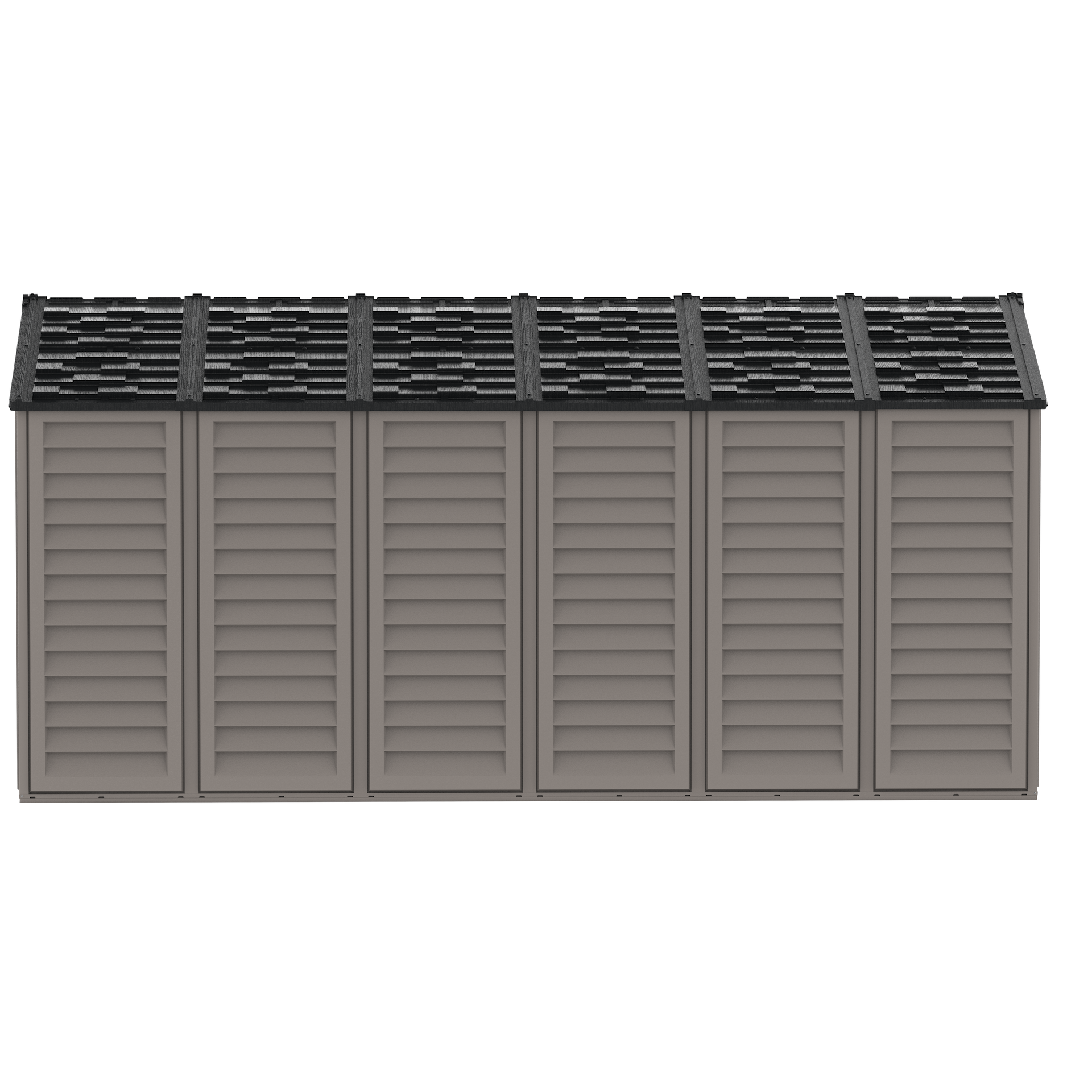 Duramax 15 x 8 Apex Pro Plastic Vinyl Shed with Foundation, 2 Windows and 2 Doors 40216