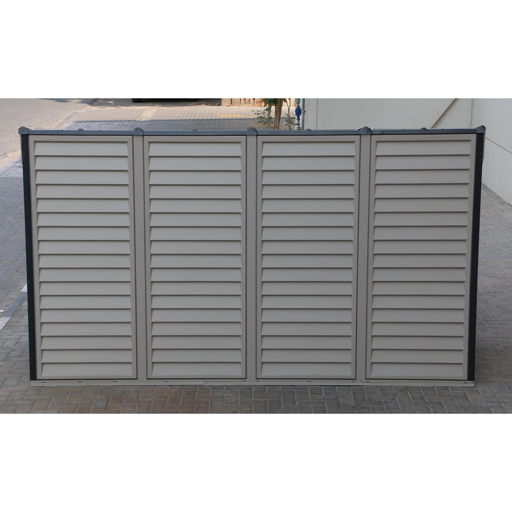 Duramax 4ft x 10ft Sidemate Plus Plastic Vinyl Resin Outdoor Storage Shed With Foundation Kit 36725